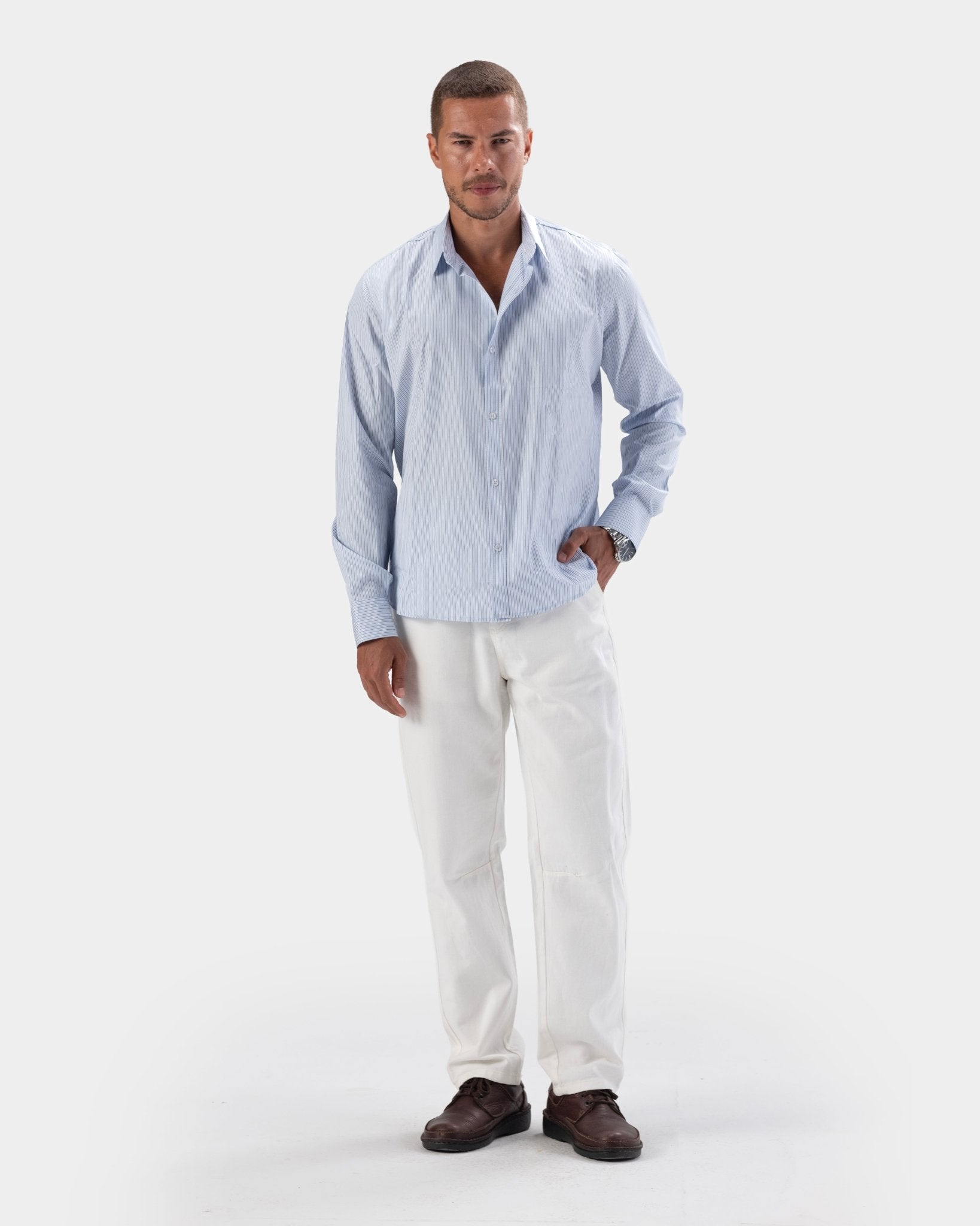 ALDEN STRIPED SHIRT - Olmont