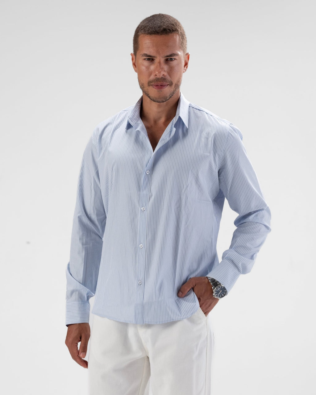 ALDEN STRIPED SHIRT - Olmont