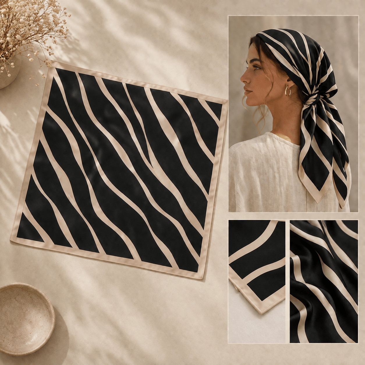 Midnight Stripes Scarf