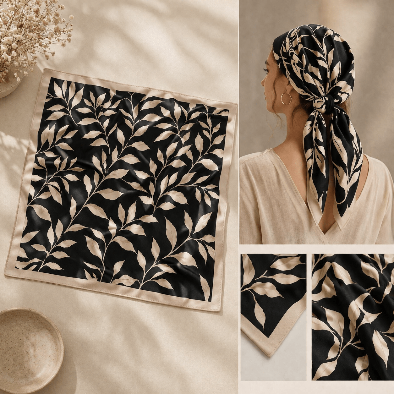 Noir Botanica Scarf